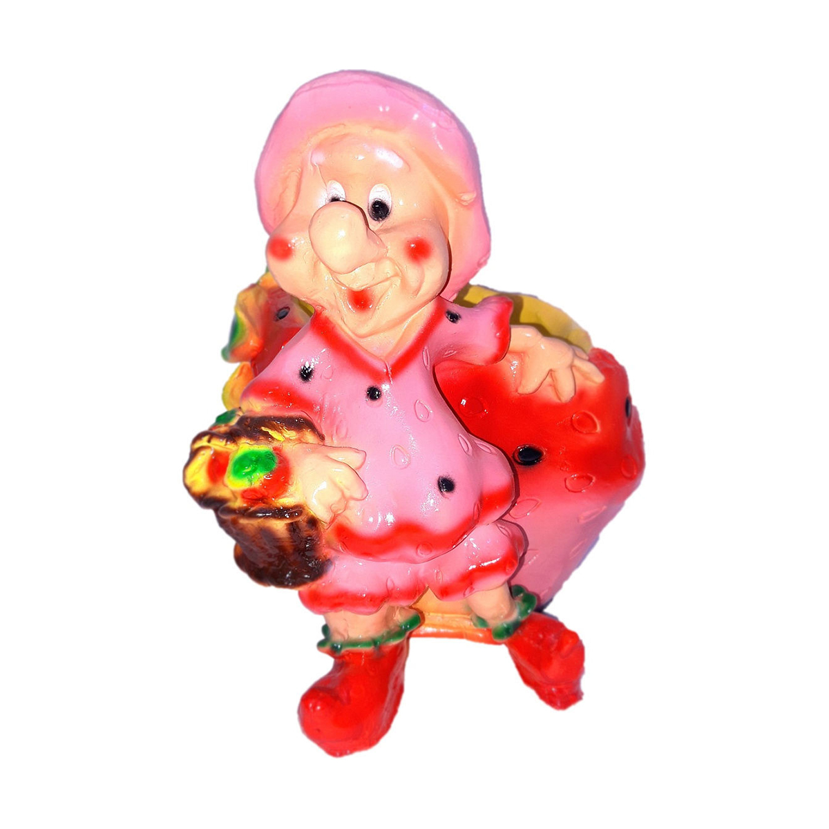 Кашпо садовое "гном-клубничка с корзиной" 210*190 мм "гарденвилл"