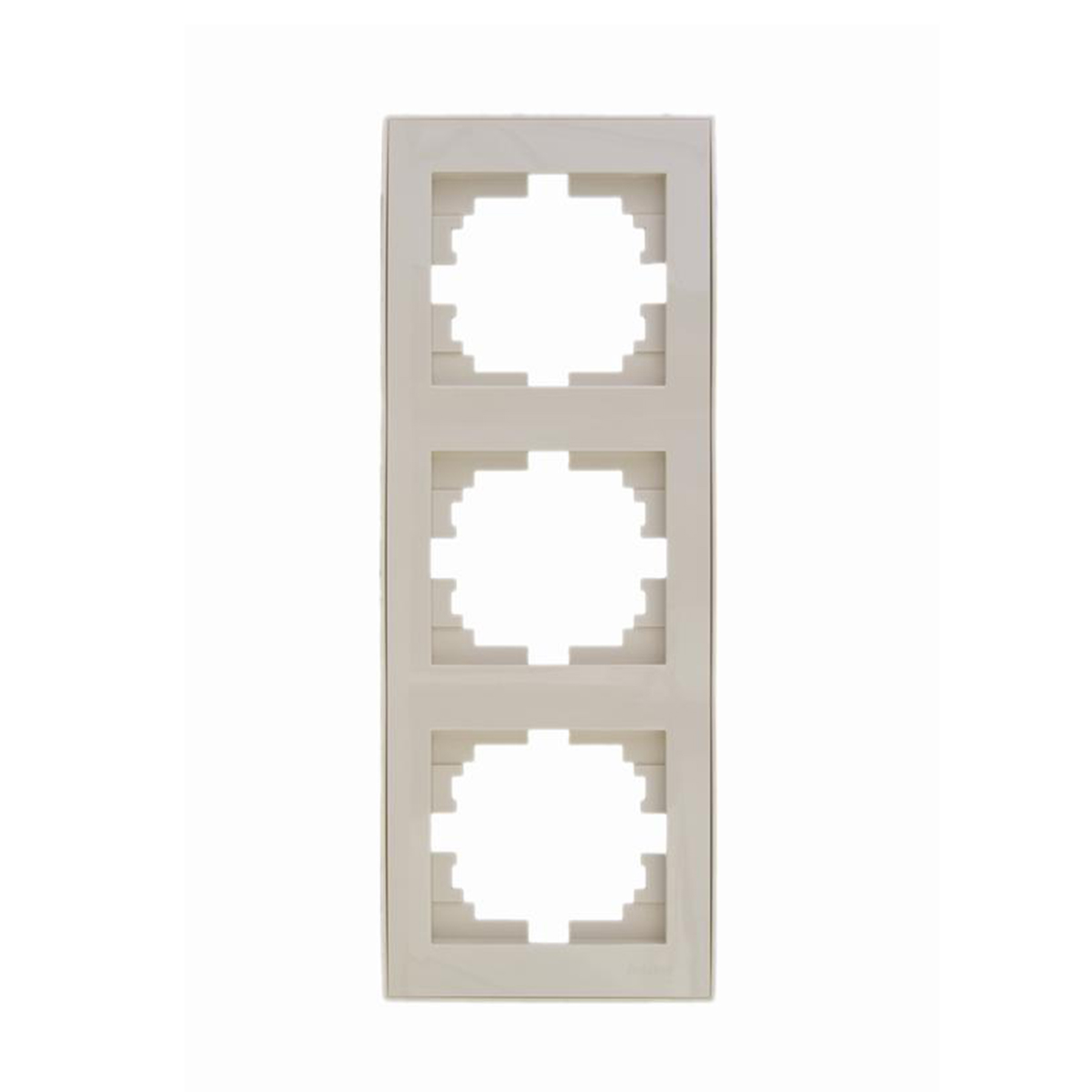 Рамка "rain" 3-х местн. вертикальная, жемчужно-белый металлик (1/10/120) "lezard" 703-3030-153