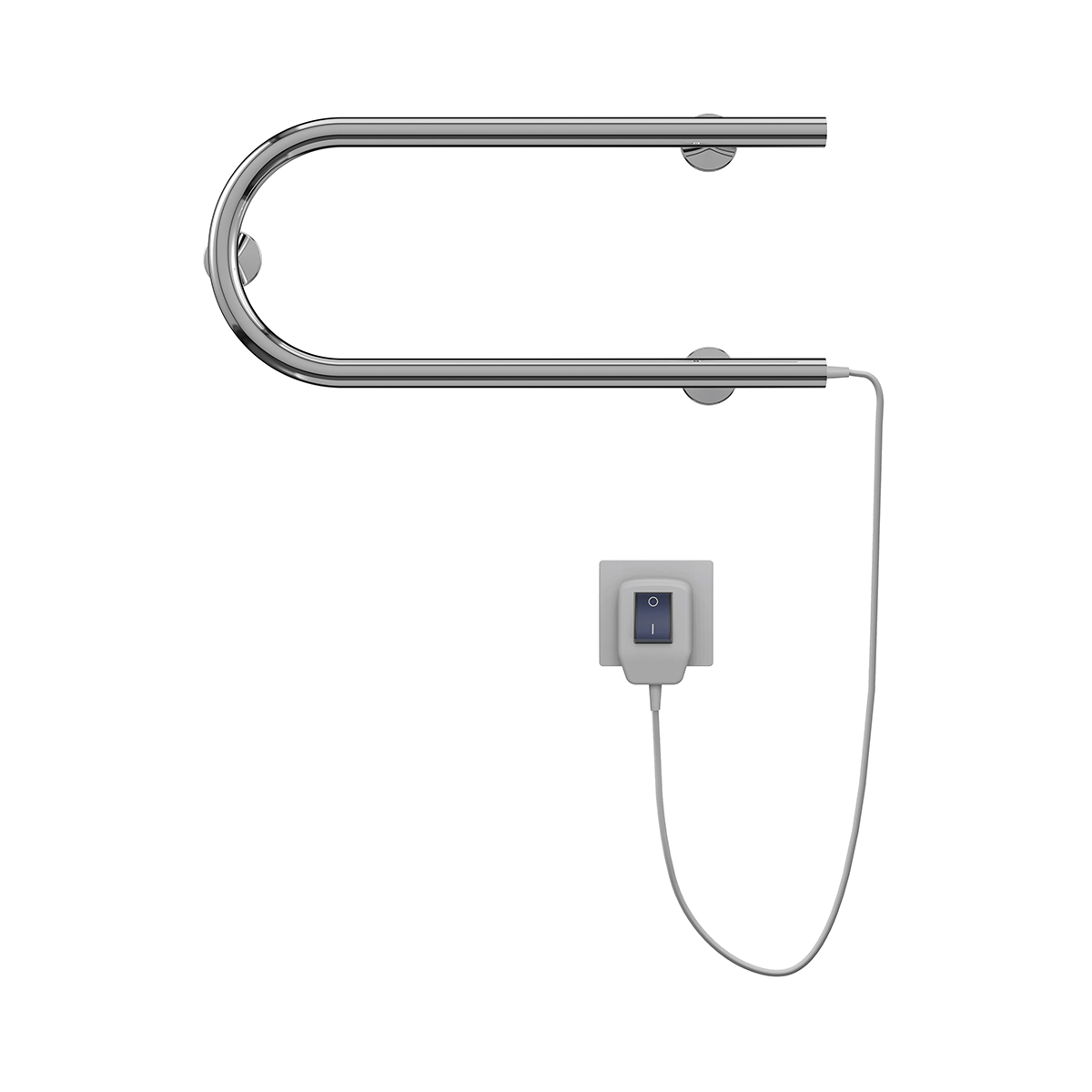 Полотенцесушитель электрич. "электро 25" п-образный 500*200 мм (хром) (1) "terminus"