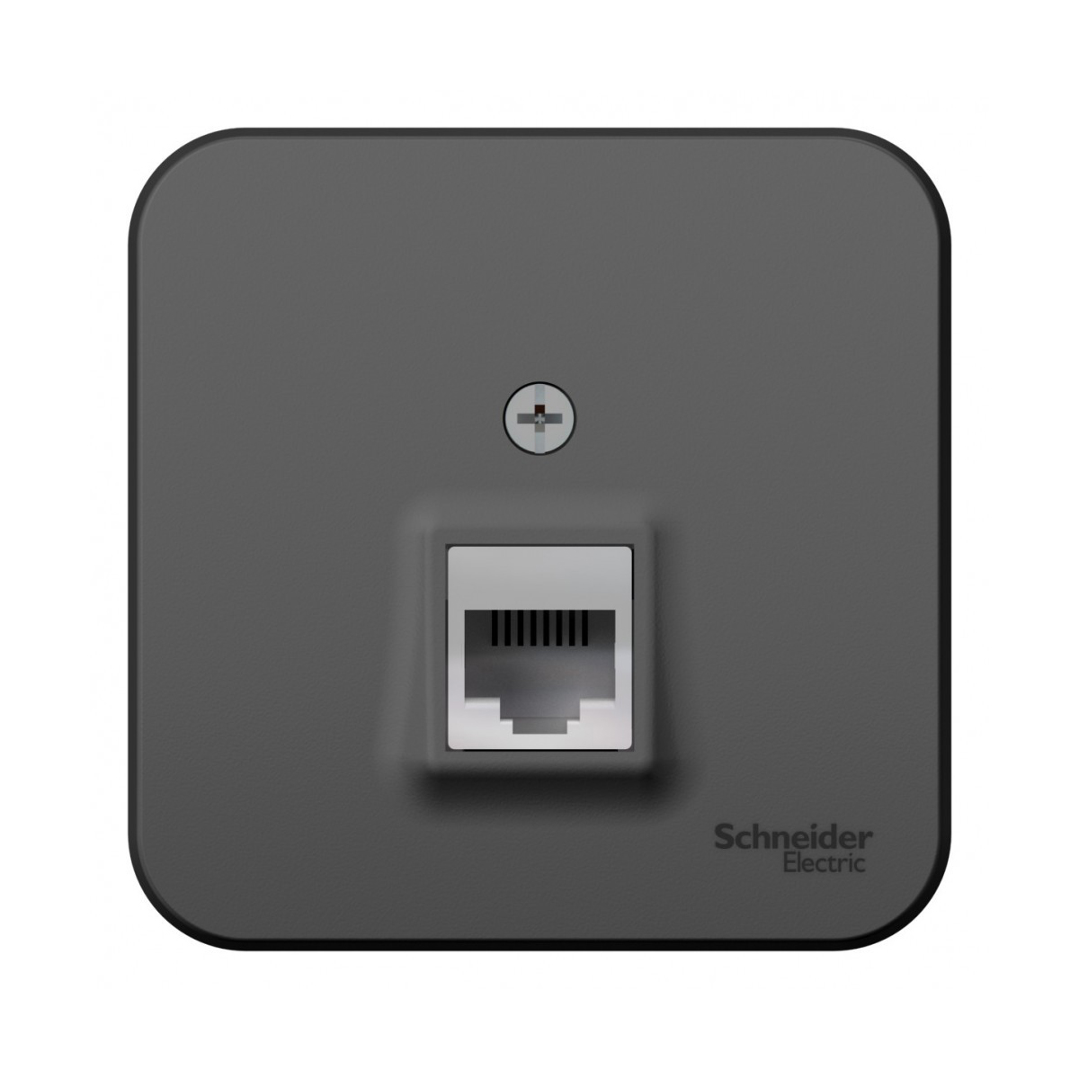 Розетка компьютерная открыт. уст. "blanca" 1 местн. rj45, антрацит (1/12/24) "schneider"