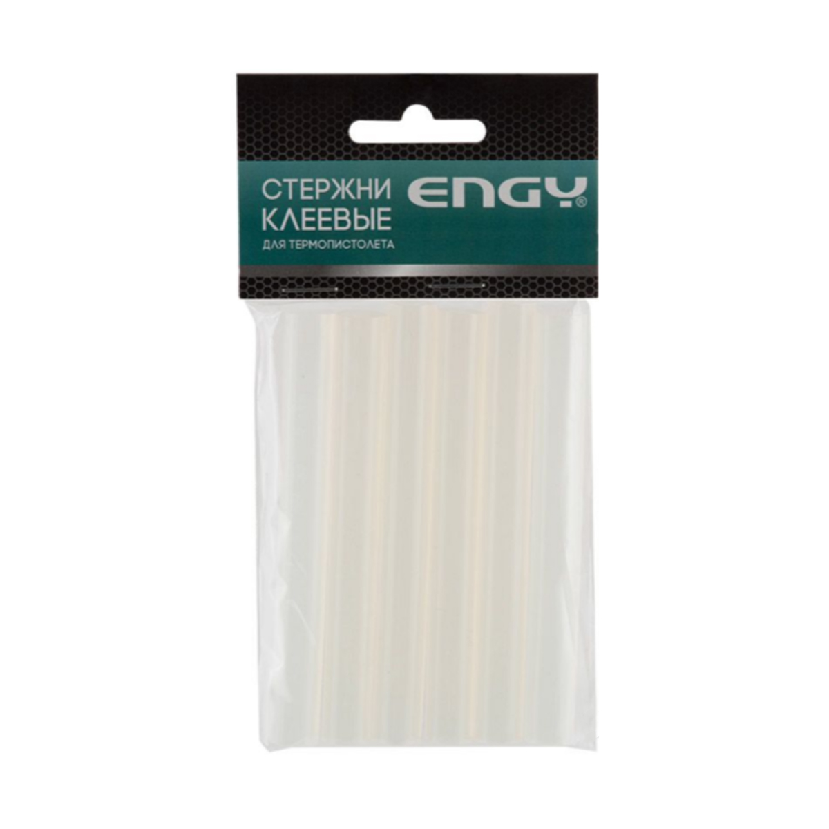 Стержни клеевые для термопистолета 11 х 100 мм (белый) упак. 6 шт. (1/25/300) "engy"