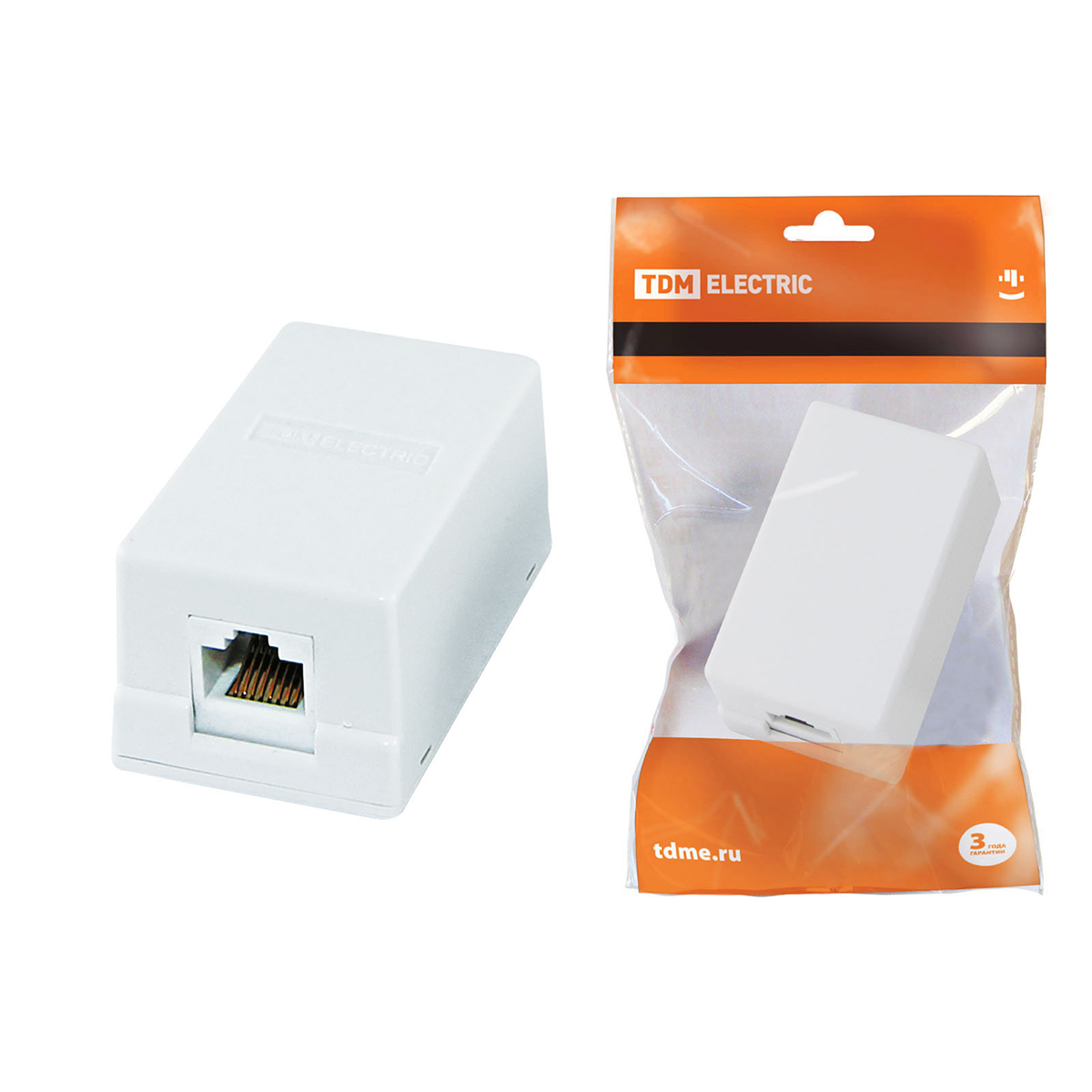 Розетка компьютерная 1 x rj-45 (1/25/500) tdm sq1809-0003