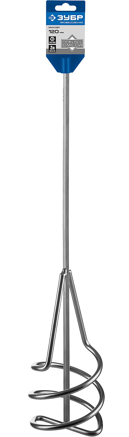 ЗУБР 120 х 600 мм, шестигранный хвостовик, миксер для песчано-гравийных смесей, Профессионал (06033-12-60)