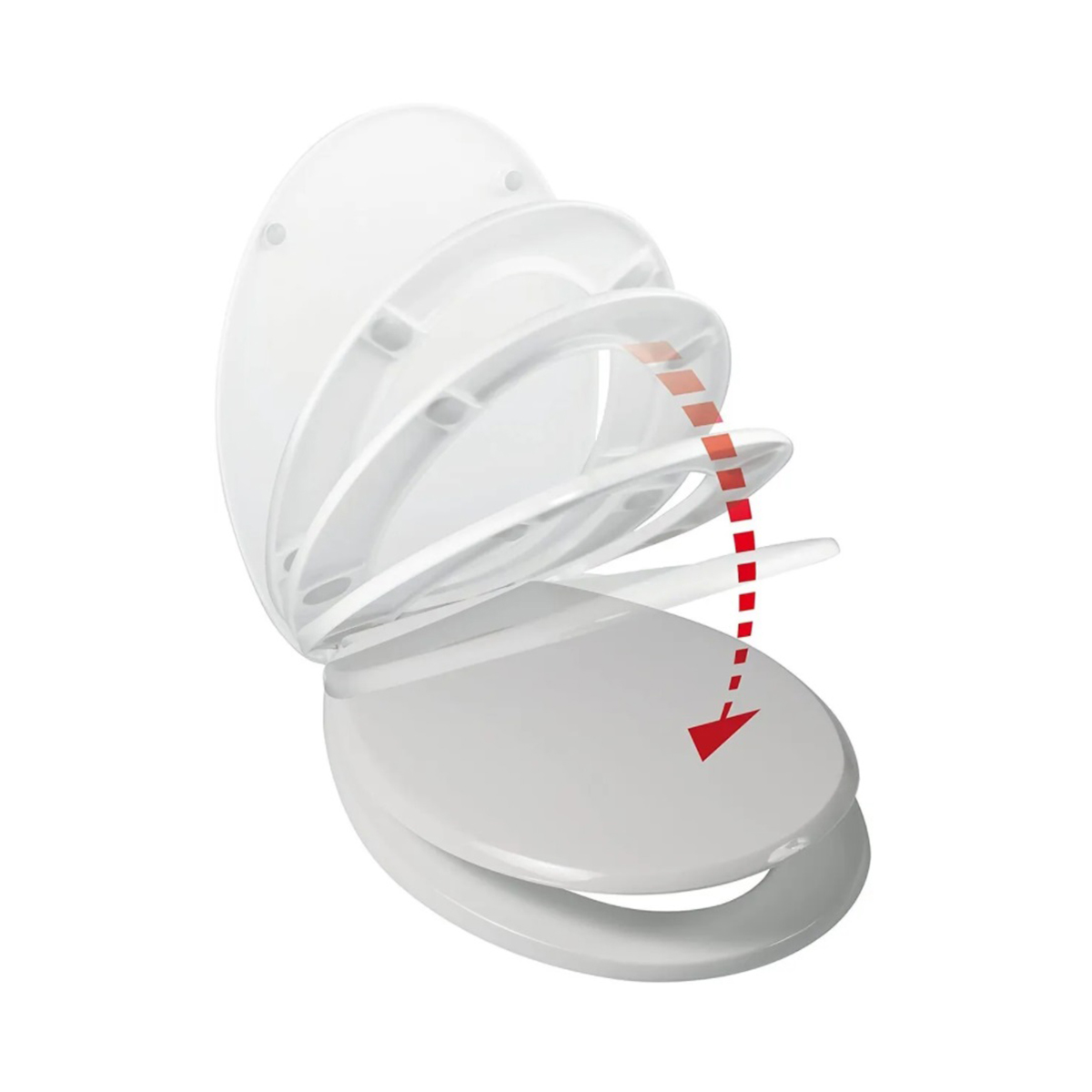 Сиденье для унитаза "soft close first" белое, микролифт (1/6) "wirquin"