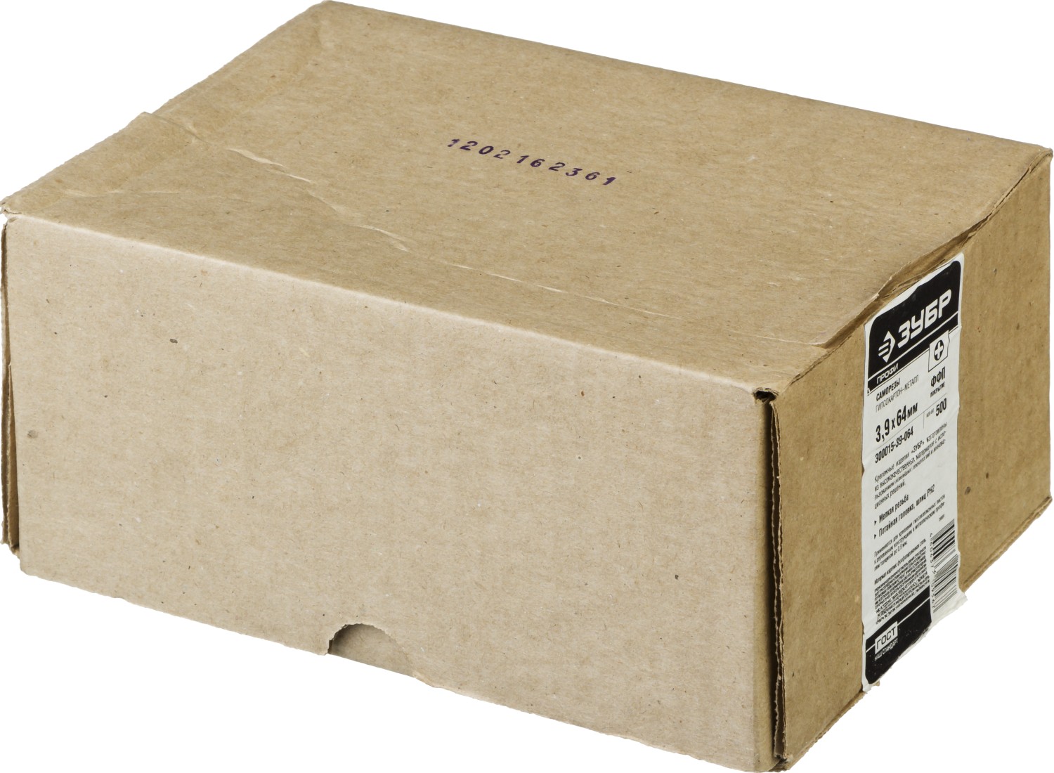 ЗУБР СГМ, 64 х 3.9 мм, фосфатированное покрытие, 500 шт, саморез гипсокартон-металл, Профессионал (300015-39-064)