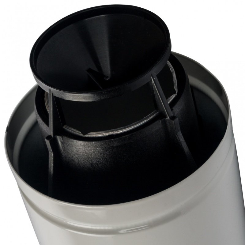 Труба дымохода коаксиальная 60 х 100 L=854 с проходом через стену и оконечником STOUT