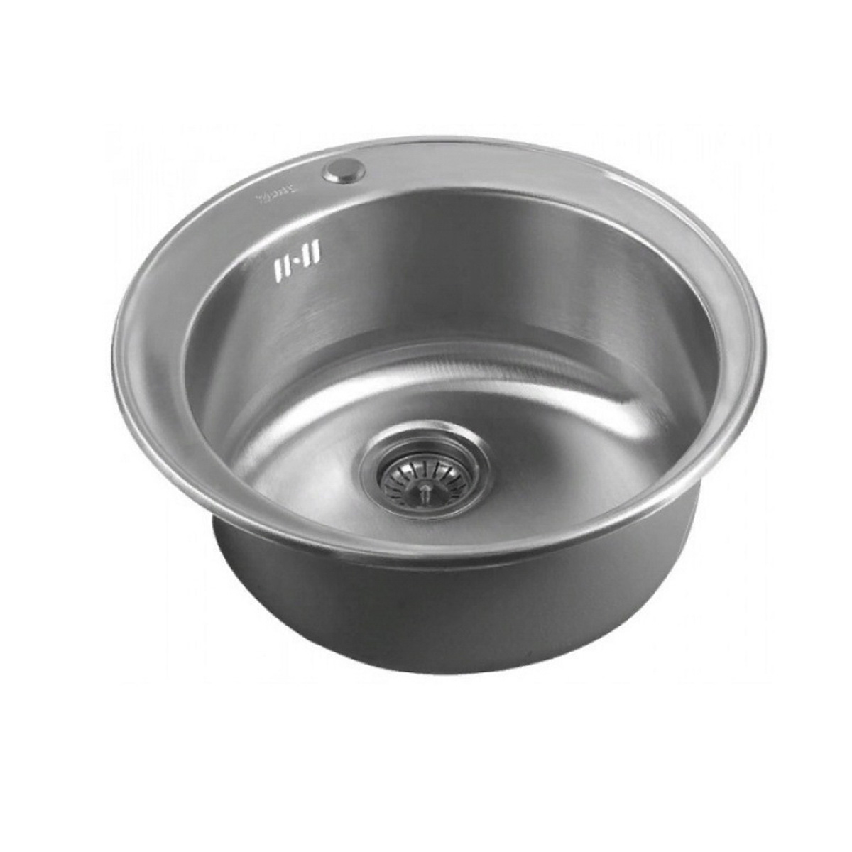 Мойка для кухни врезная нержав. zr-510/205  d-510 мм (чаша d-400, глуб. 210 мм) "zorg"