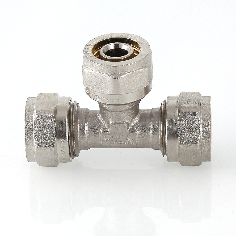 Тройник обжимной для металлополимерных труб 32 мм VALTEC