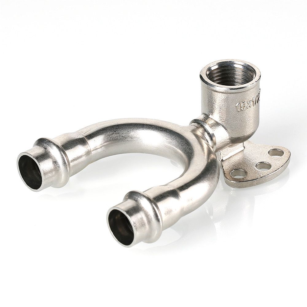 Водорозетка проходная В-пресс 15 x 1/2" нержавеющая сталь VALTEC