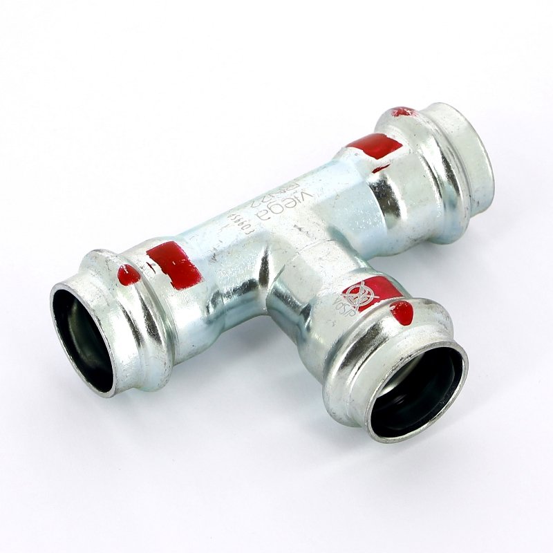 Тройник пресс 22 оцинкованная сталь Prestabo VIEGA