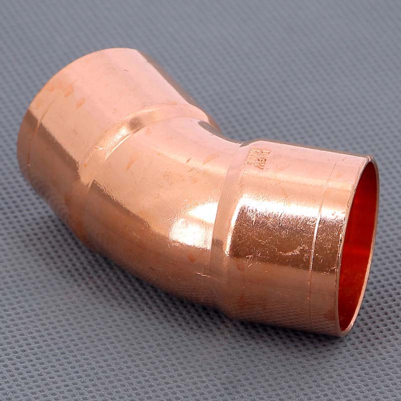 Угол двухраструбный 45° VIEGA пайка 35 мм медный