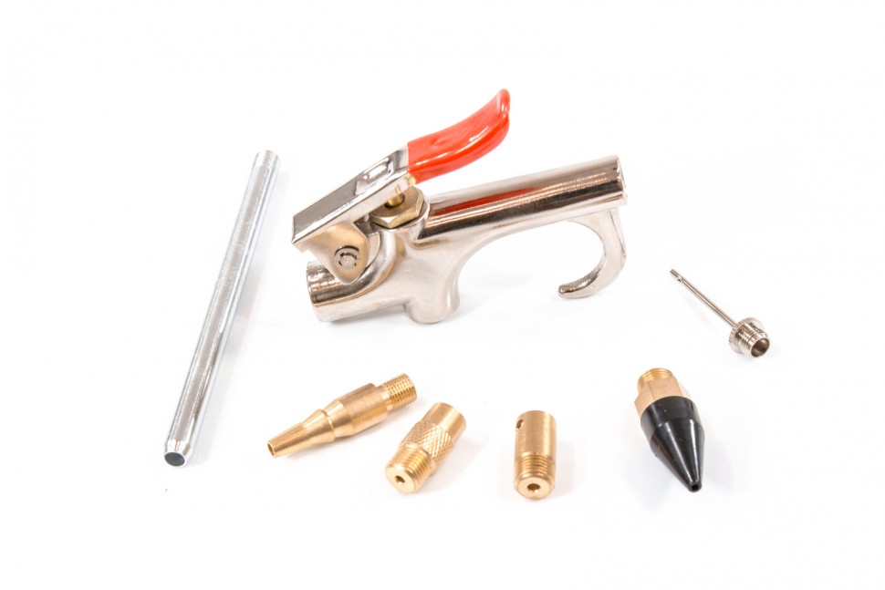 Набор продувочный пистолет, пневмат. в комплекте с насадками, 6 шт Matrix (57336)