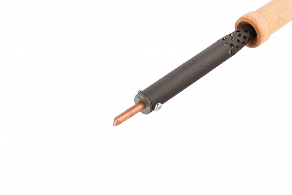 Паяльник электрический ЭПСН-03-65/220, деревянная ручка, Сибртех (91308)