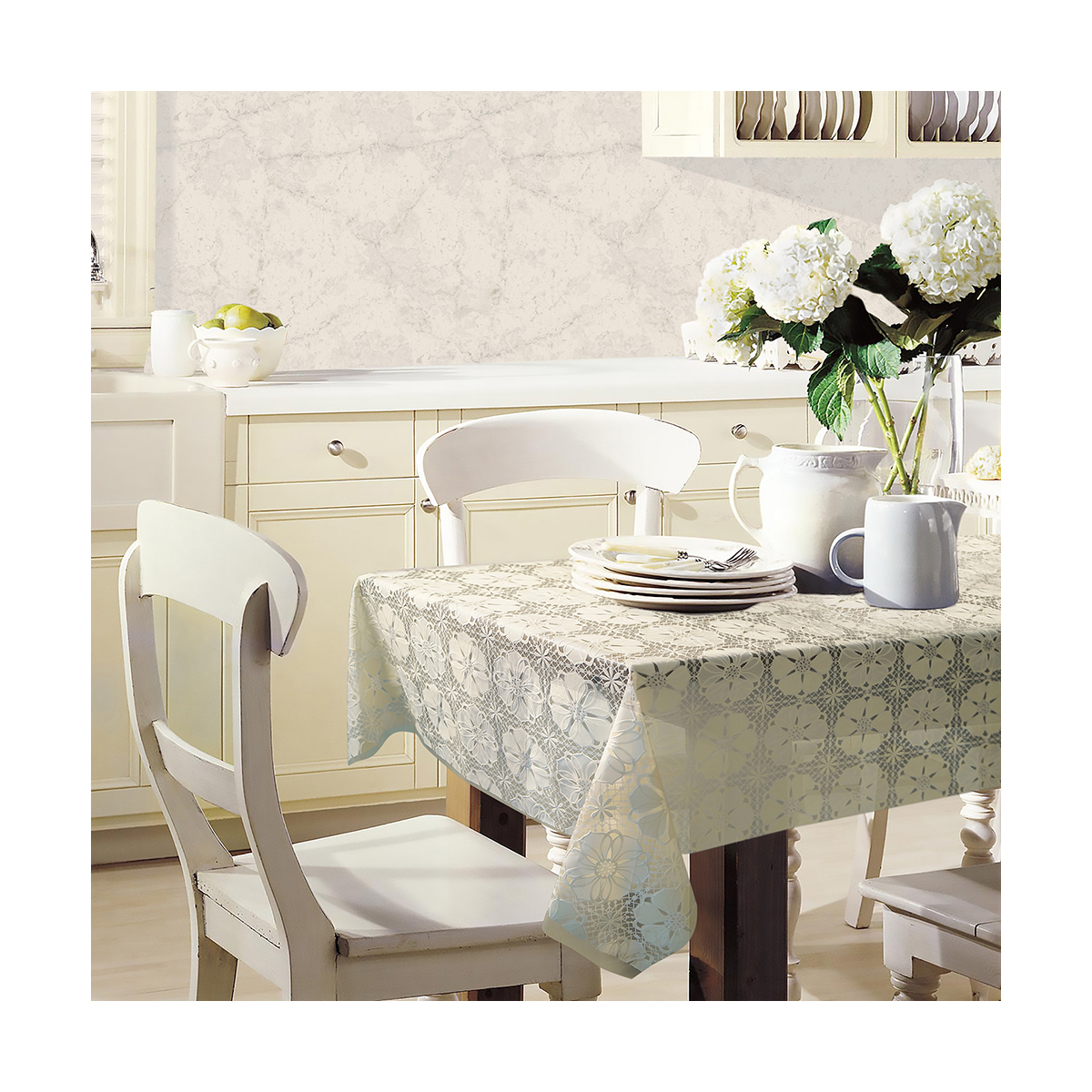 Скатерть пвх "элегия" 110*135 см (1/15) 006-white