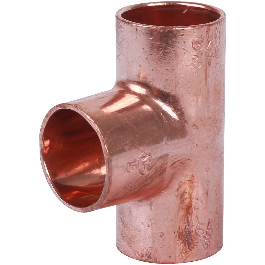 Тройник 15 мм медный равнопроходной под пайку SANHA 1513015