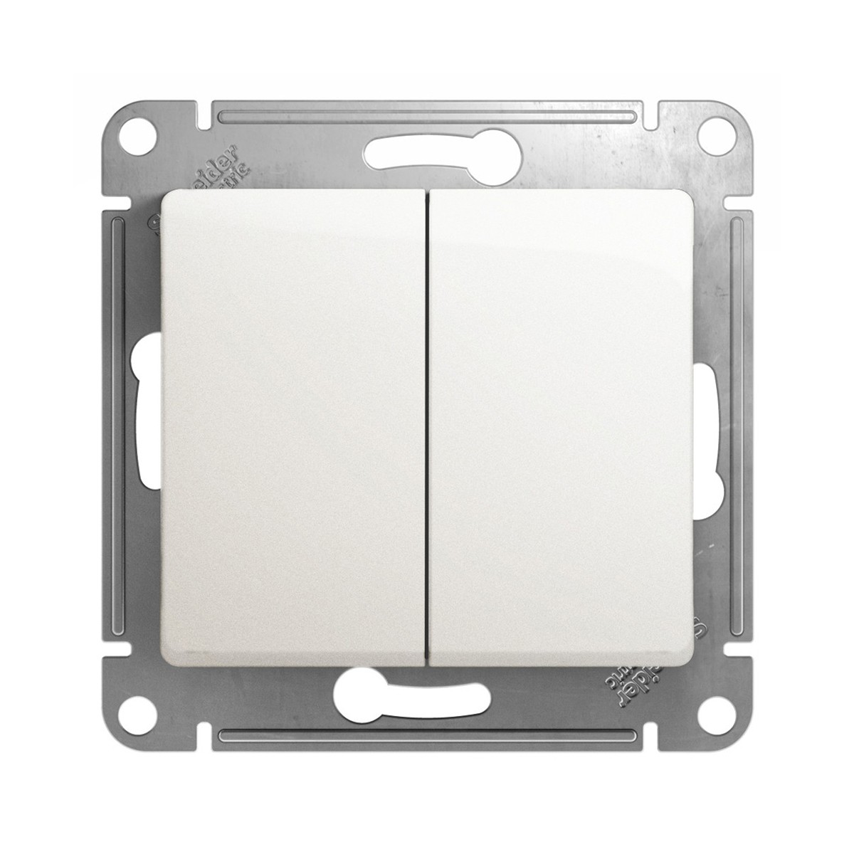 Выключатель "glossa" 2-х кл. (механизм) 10а, перламутр (1/20/160) "schneider"