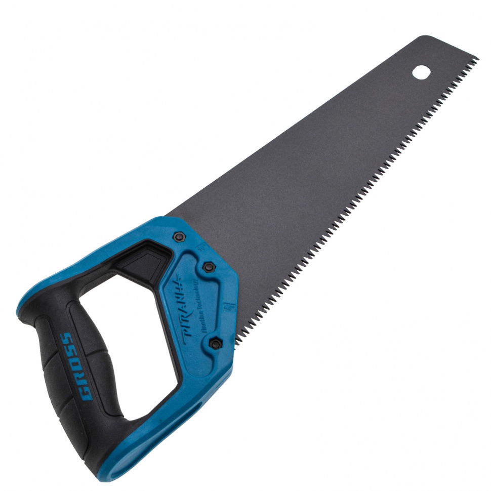 Ножовка по дереву "PIRANHA", 300 мм, 7 TPI, 3D-зуб, тефлоновое покрытие полотна, двухкомпонентная рукоятка Gross (24124)