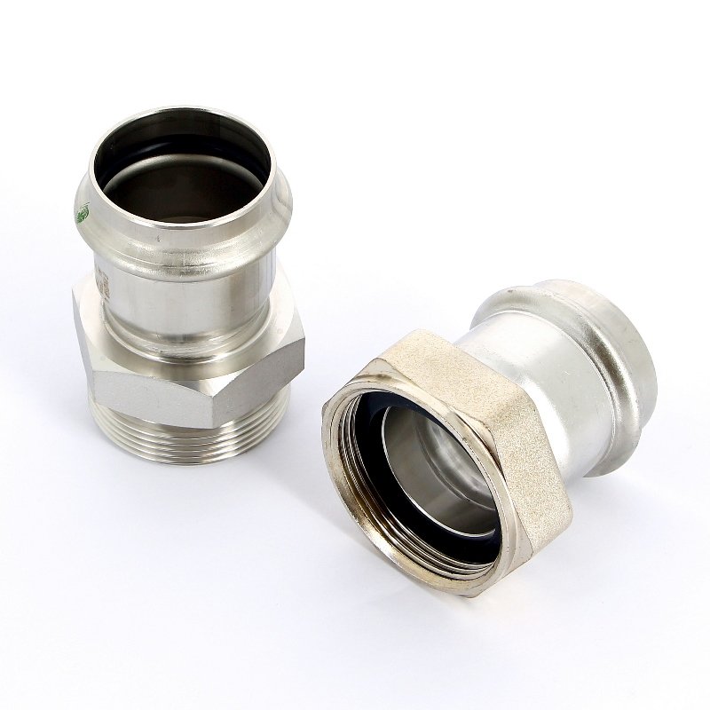 Муфта пресс разборная 42 с плоской прокладкой нержавеющая сталь Sanpress Inox VIEGA