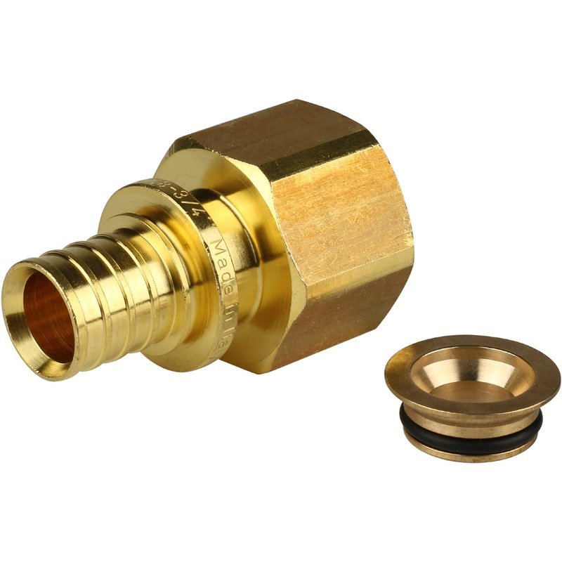 Муфта ВР 20 x 3/4" аксиальная для труб PE-X STOUT