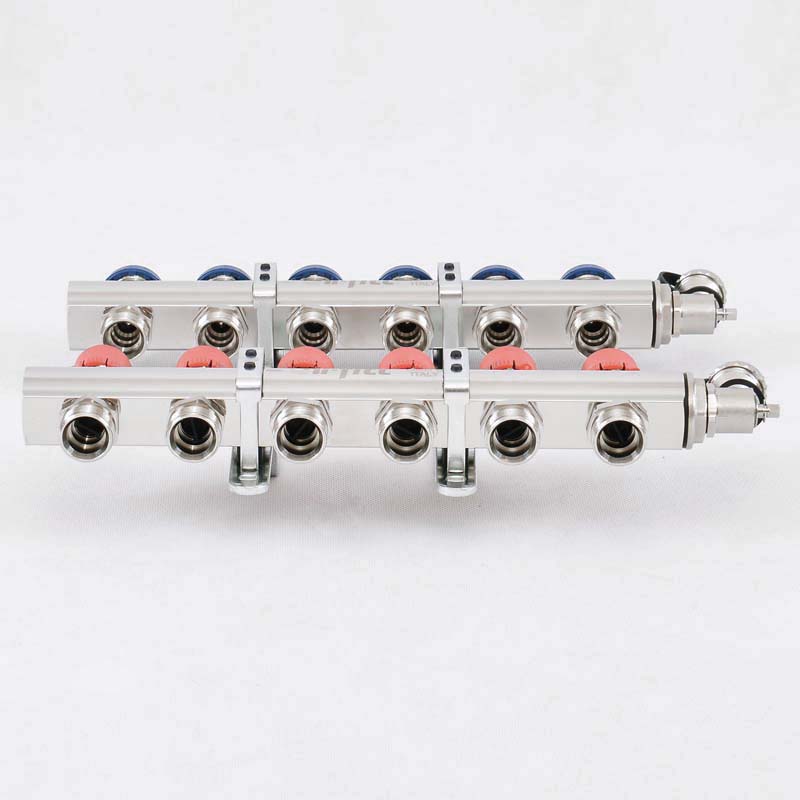 Колл. группа UNI-FITT 1"x3/4" ЕК 6 выходов с регулировочными и термостатическими вентилями