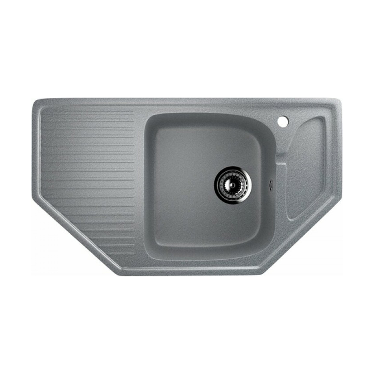 Мойка для кухни врезная искуств. камень gs-10-309 угловая 797*500 мм темно-серая "granstones"