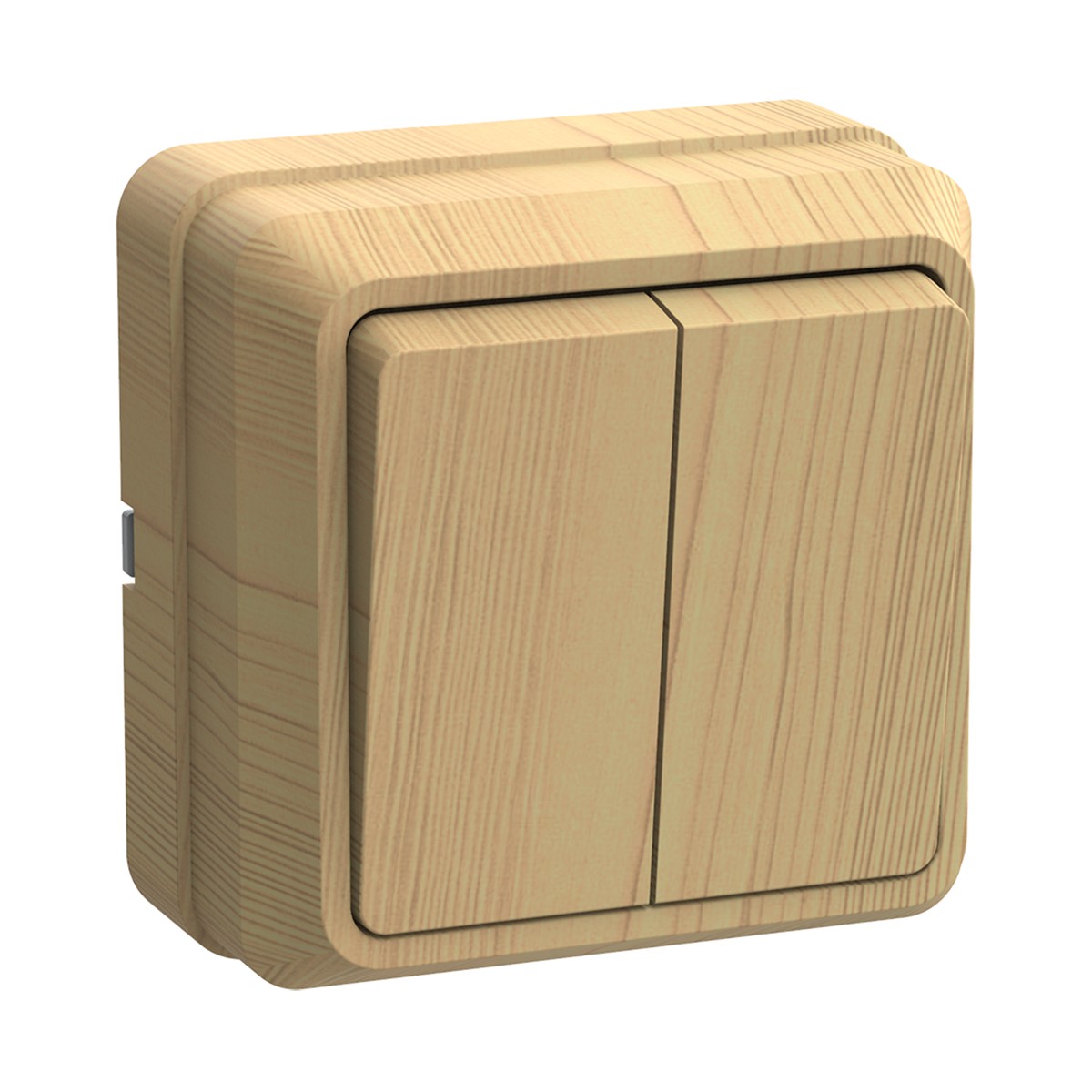 Выключатель открыт. уст. "октава" 2-х кл. вс20-2-0-ос, 10а, сосна (1/36/432) "iek"