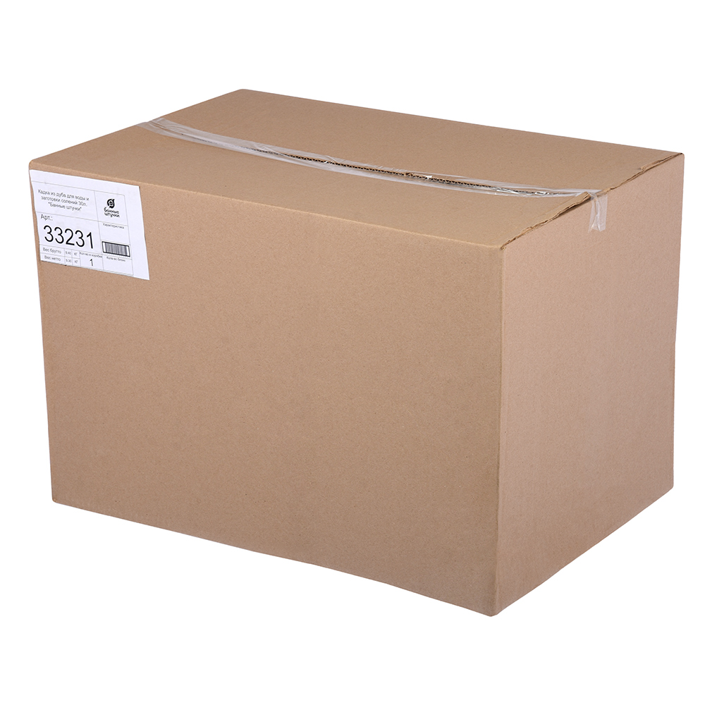 Кадка для воды и солений 30 л с крышкой и гнетом, дуб (1) "банные штучки" 33231