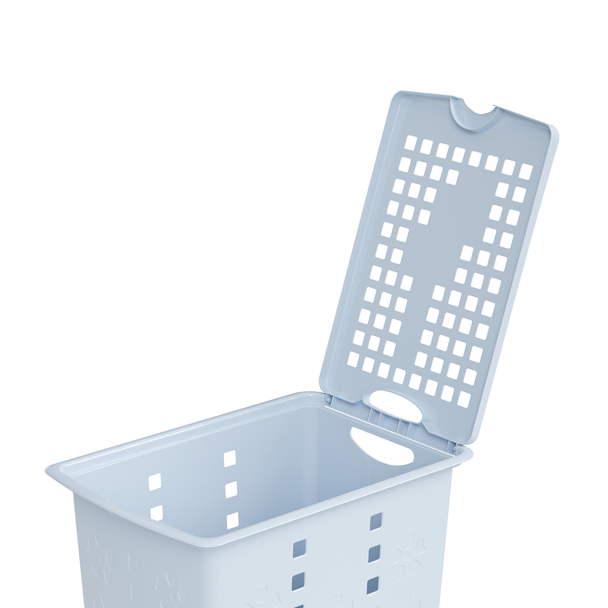 Корзина для белья прямоуг. 30 л "виолетта" (голубая) (1/6) "альтернатива" м2444