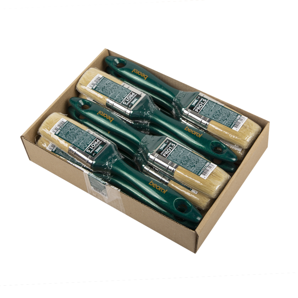 Кисть плоская "professional"  №1,5  (12/504)  "beorol"