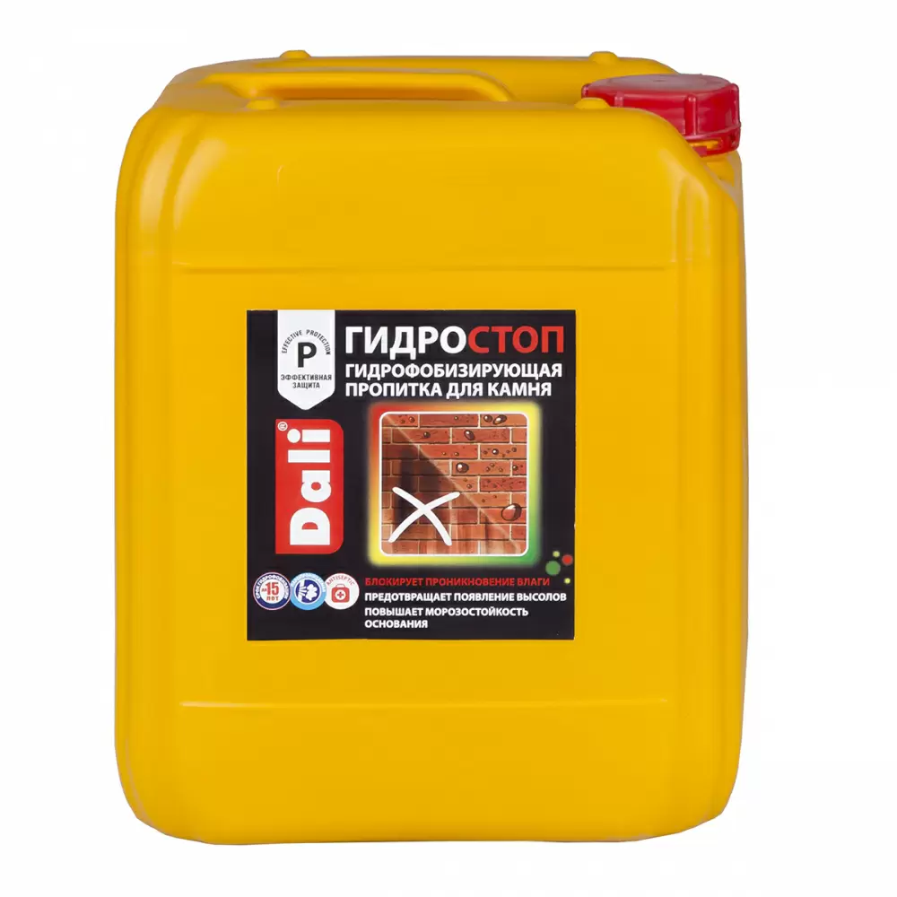 Dali Гидростоп пропитка для камня гидрофобизирующая для минеральных поверхностей бесцв (10л)