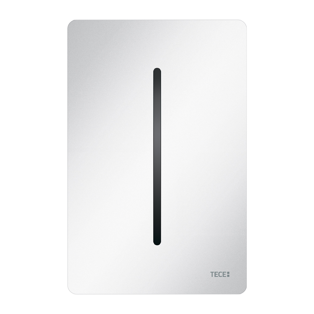 Металлическая панель смыва TECEfilo-Solid ИК-сенсор (батарея 6 V) белая глянцевая, 150 x 98 x 6 мм