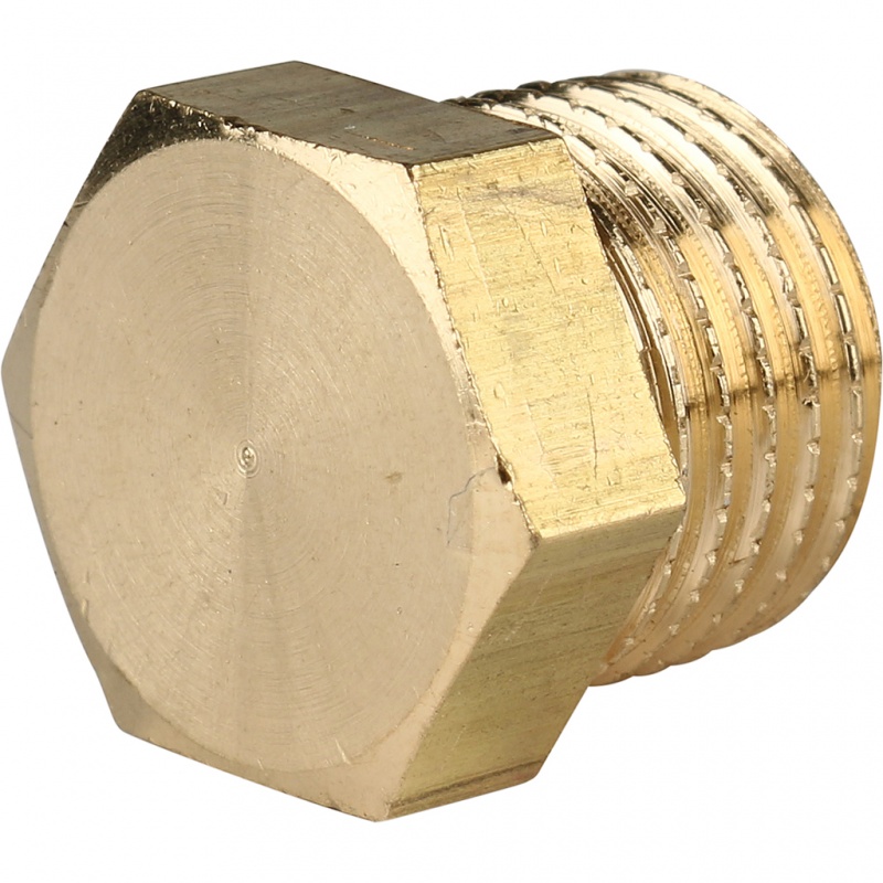 Заглушка резьбовая НР 1/8" латунь STOUT