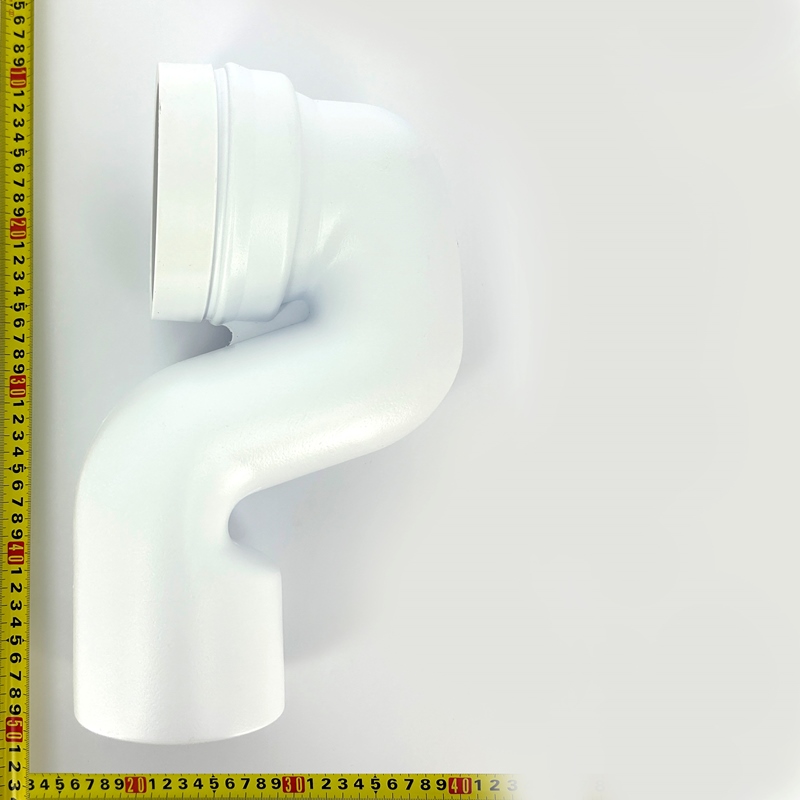 Труба McALPINE фановая L=150 мм с г/затвором, вход 97-107 мм, выход горизонтальный 110 мм