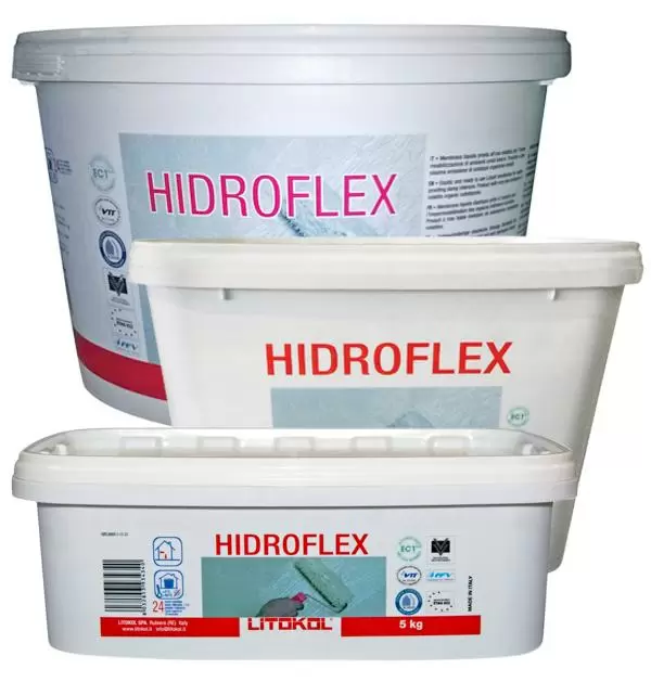 LITOKOL HIDROFLEX состав гидроизоляционный однокомпонентный, обмазочный, зеленый (10кг)