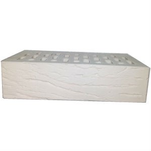 Кирпич облицовочный М-175 одинарный пустотелый белый короед