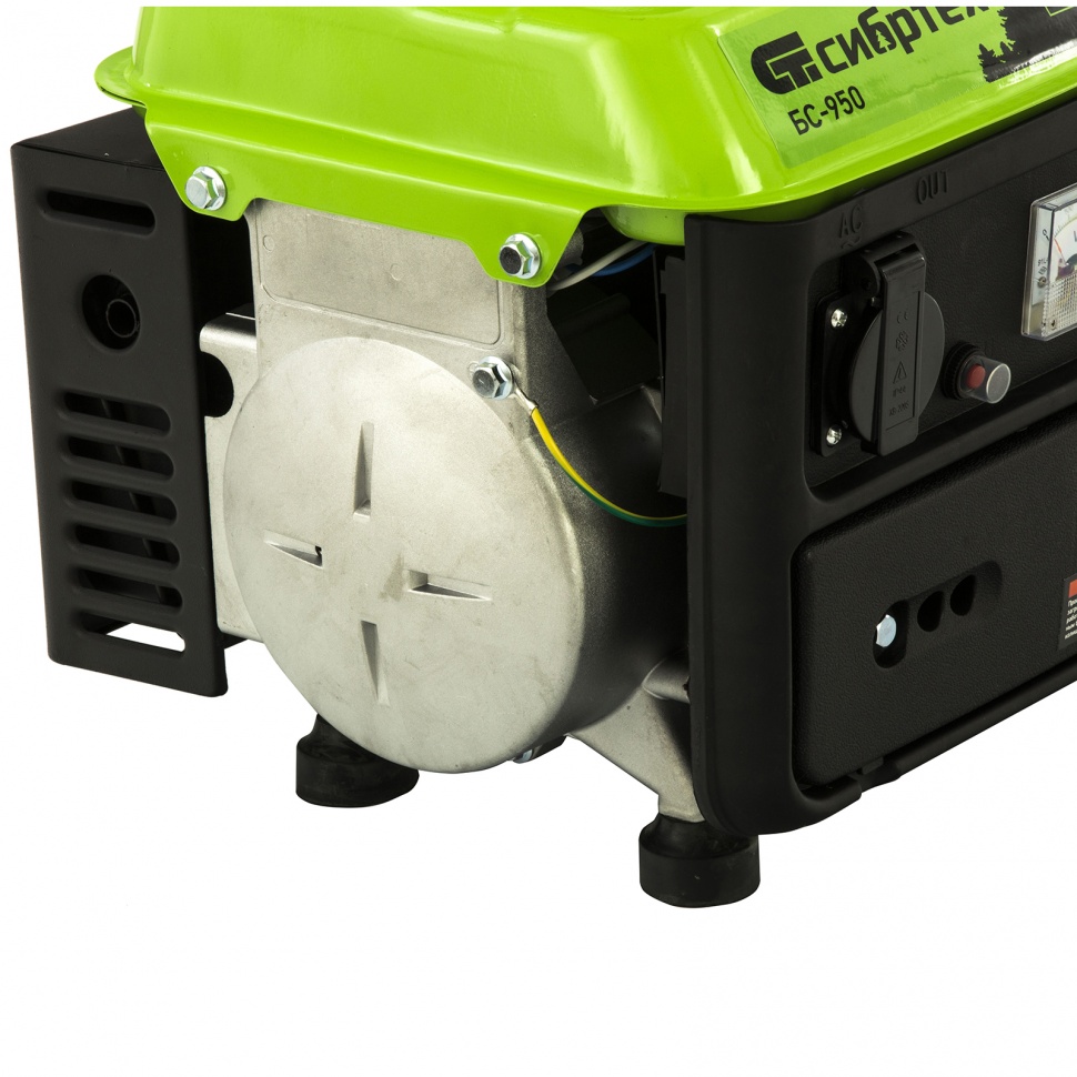 Генератор бензиновый БС-950, 0.8 кВт, 230 В, 2-х тактный, 4 л, ручной стартер Сибртех (94665)