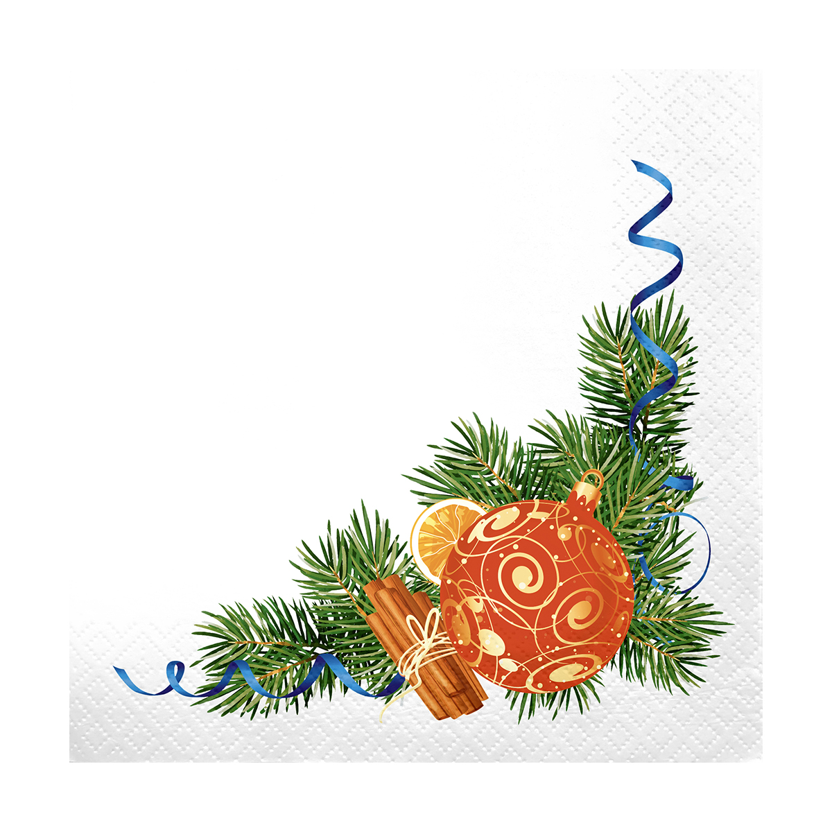 Салфетки бумажн. 2-х слойные 20 листов 33*33 см, пряный декор (1/15) "лилия"