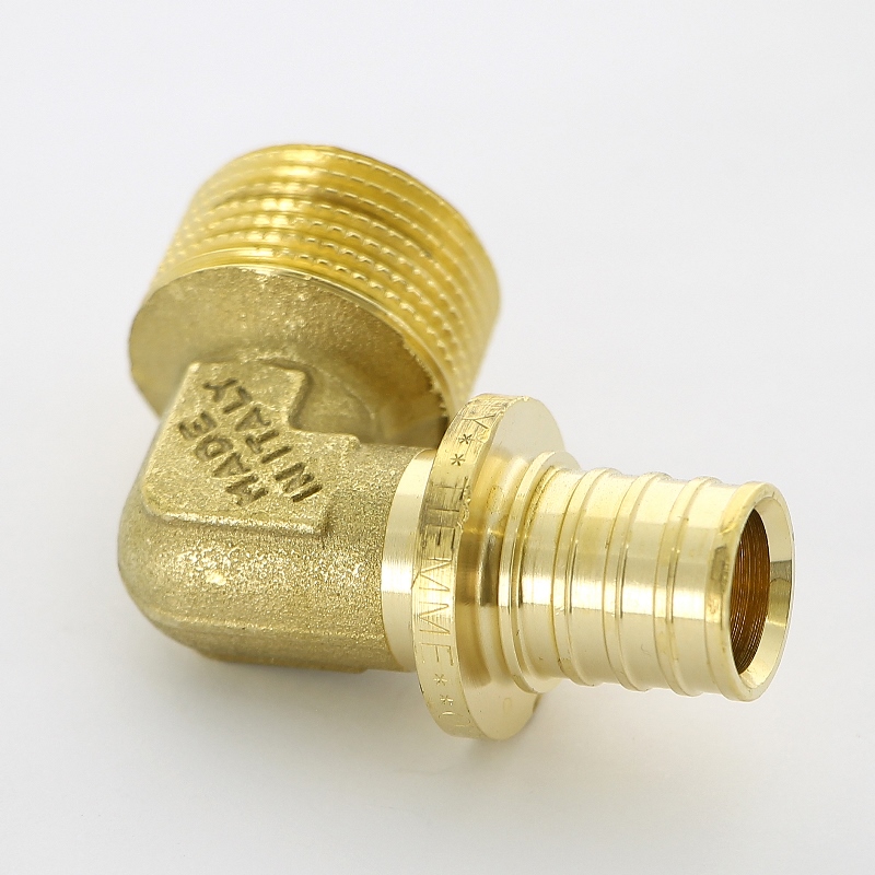 Угол переходной 16 x 1/2" НР аксиальный для труб PE-X UNI-FITT