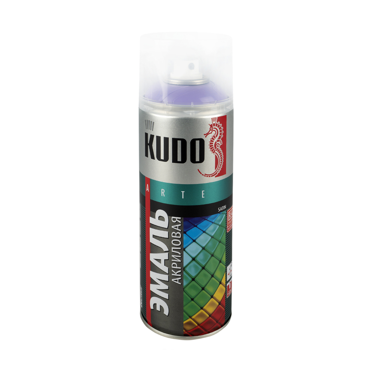 Краска аэрозоль  акриловая сатин  ral 4005  фиолетовая 520 мл (6) "kudo" ku-0a4005