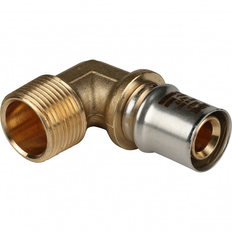 Угол переходной под пресс (НР) 20 х 3/4" STOUT для МП труб