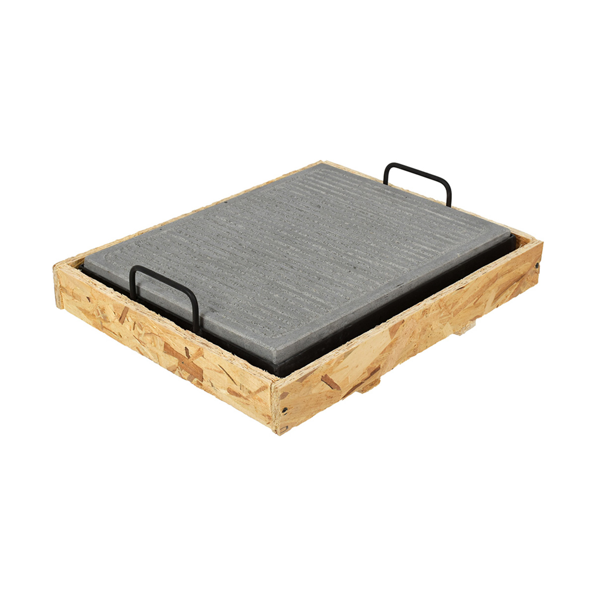 Плита-гриль для мангала 40*30*3 см натур. камень, рельефная (1) "boyscout" 61579