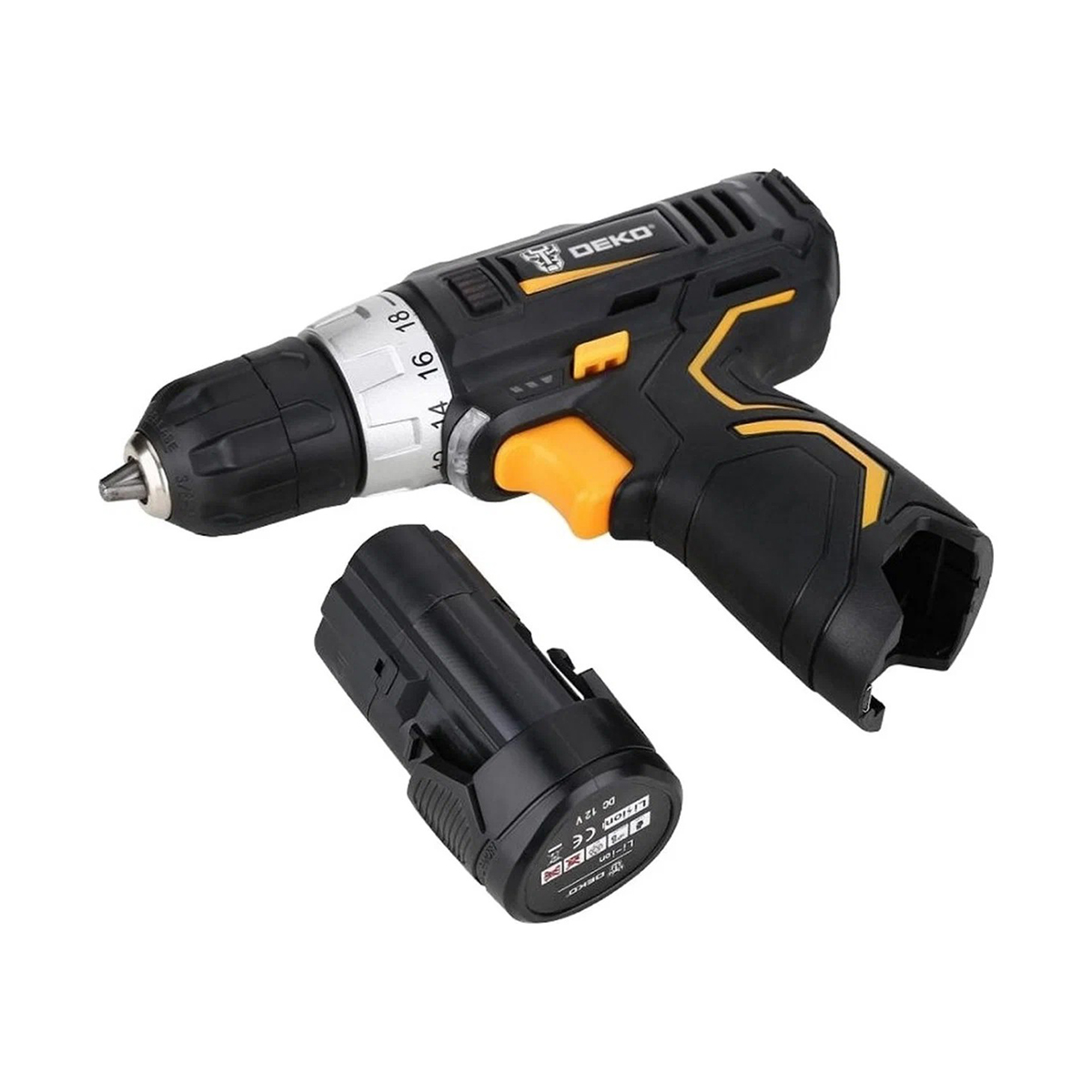 Дрель-шуруповерт аккум. gcd12du3 с набором инструментов 104 предм., 2 аккум. (1) "deko" 063-4133