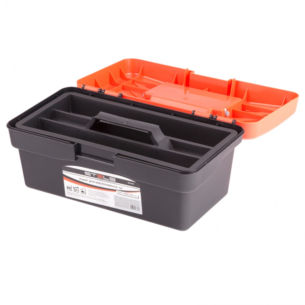 Ящик для инструмента 12", 285 х 155 х 125 мм, пластик, Stels (90723)