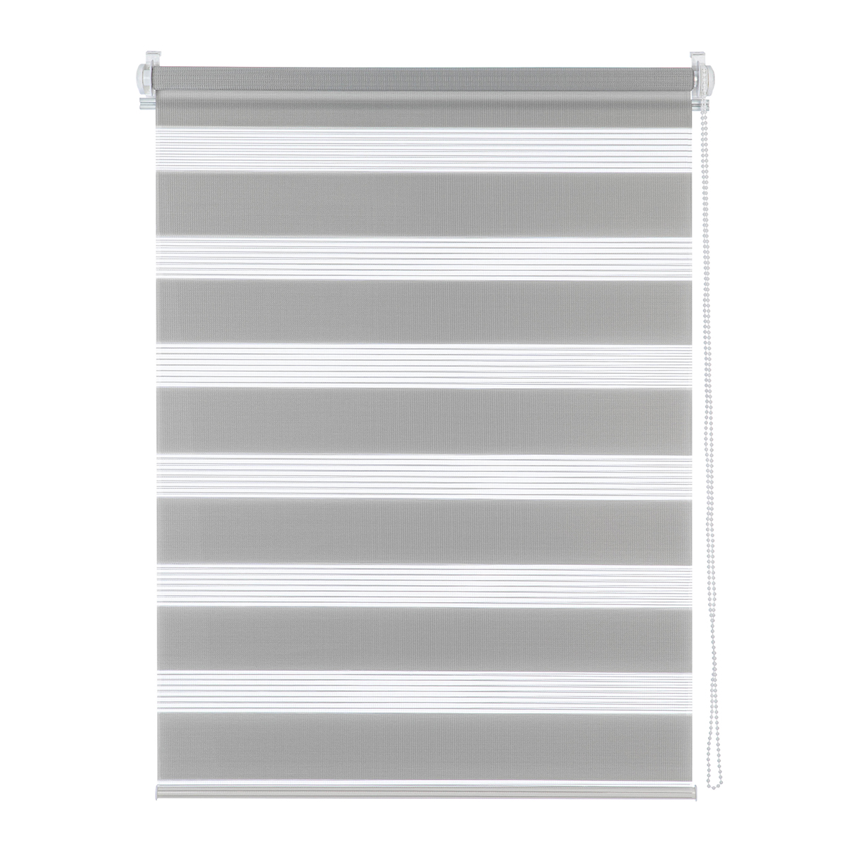 Штора рулонная день/ночь "бейс серый" 140*180 см (1/4)