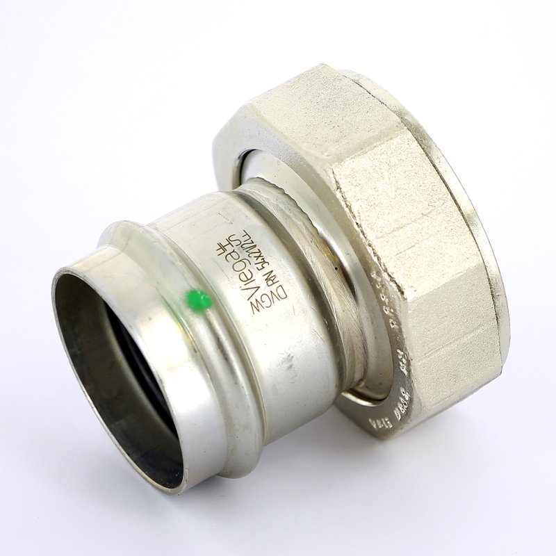 Муфта пресс-В с накидной гайкой 54х2"1/2 нержавеющая сталь Sanpress Inox VIEGA