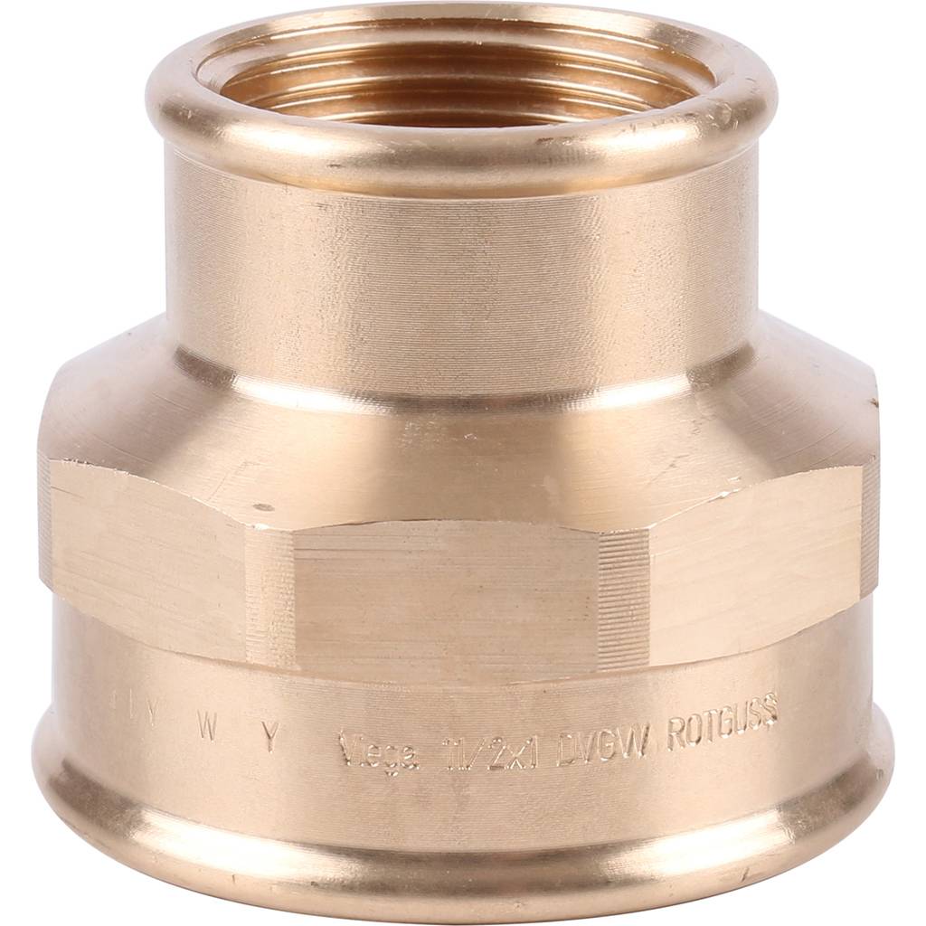 Муфта редукционная 1"1/2 x 1" резьбовая (ВР) бронза VIEGA (267520)