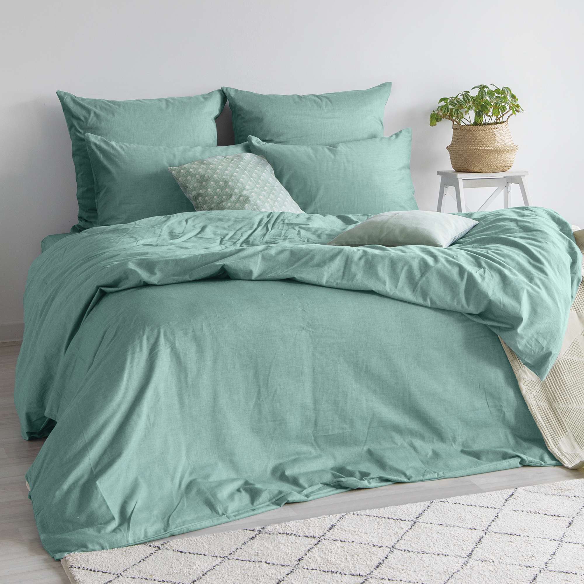 Постельное белье "verossa melange" emerald евро