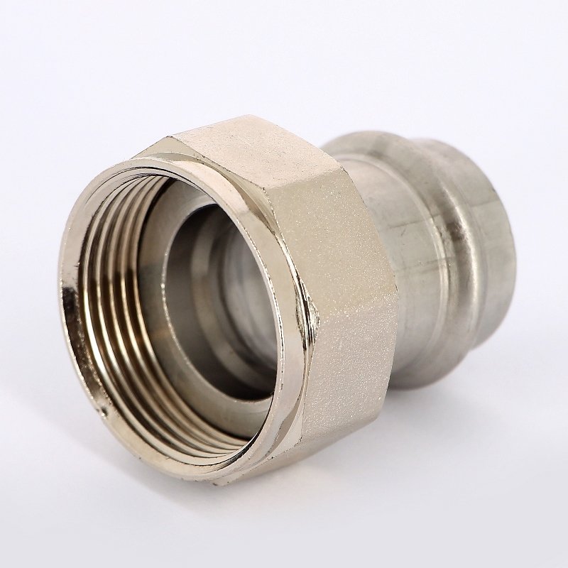 Муфта пресс-В с накидной гайкой 28х1"1/4 нержавеющая сталь Sanpress Inox VIEGA