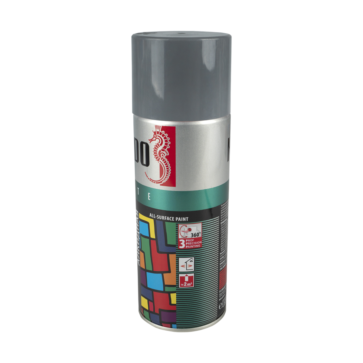 Краска аэрозоль серая темная 520 мл (12) "kudo" ku-1016