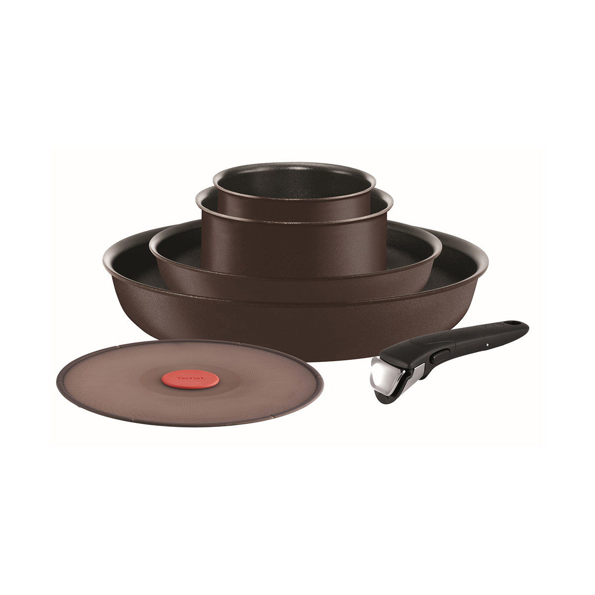 Набор посуды "ingenio chefs" 6 предм. (ковши, сковороды, крышка, съем. ручка) (1/2) "tefal" l6559902